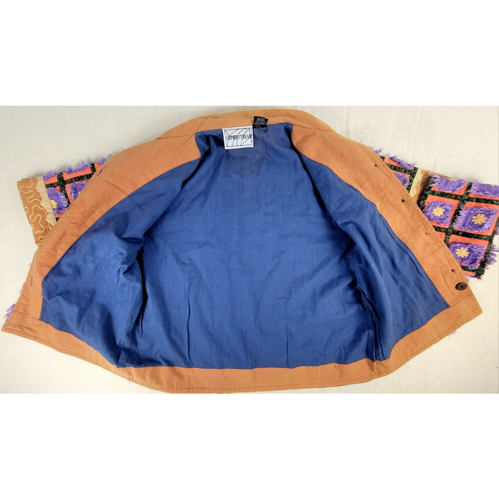 Vintage Silver Stream Patchwork Jacket Boho Hippi… - image 5